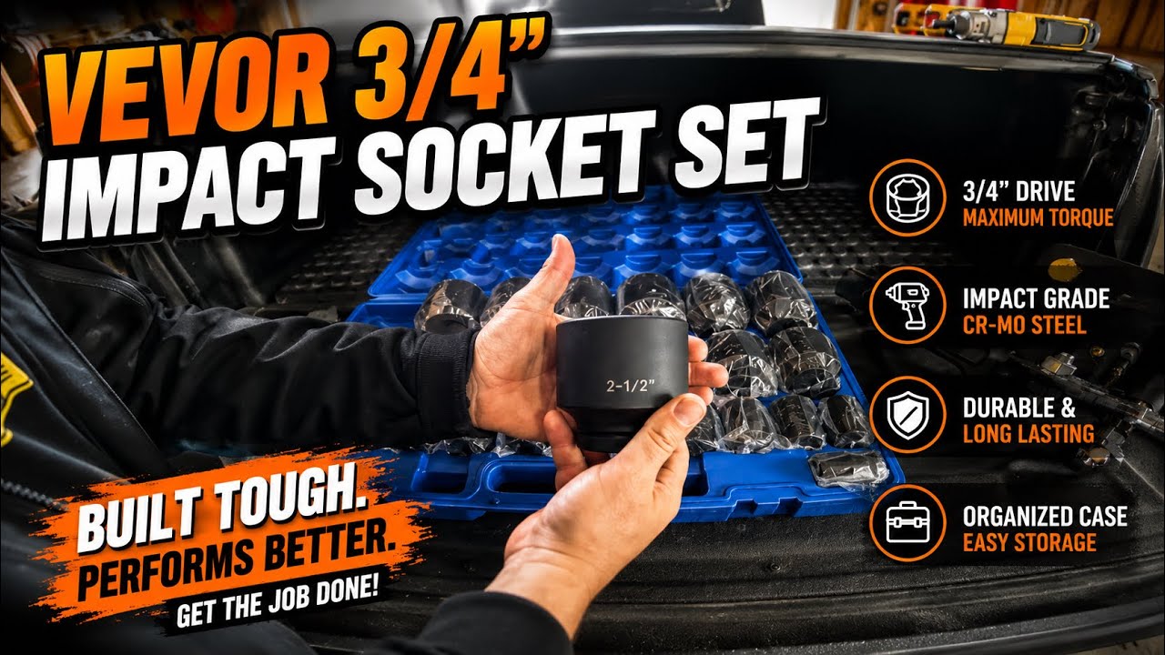 Watch video VEVOR Impact Socket Set 3/4 Inches 29 Piece Review #tools Now VEVOR Impact Socket Set 3/4 Inches 29 Piece Review #tools