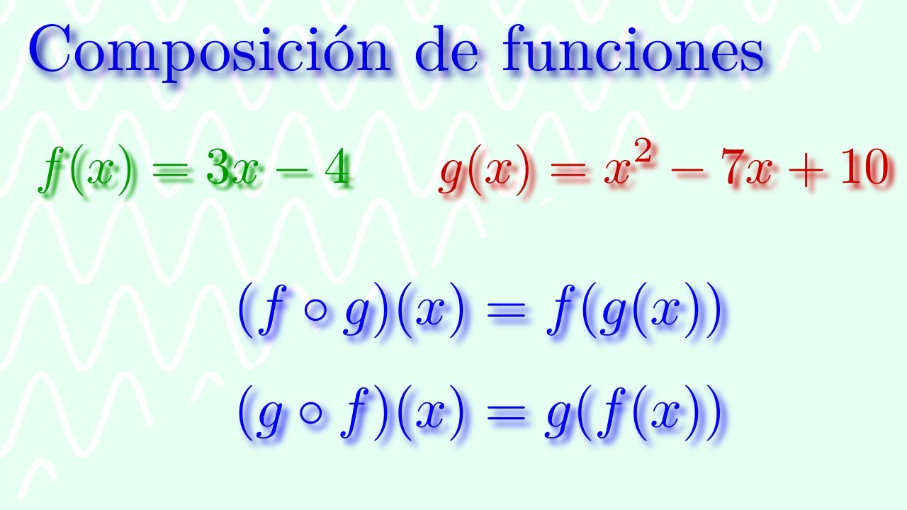 Composición de funciones | UNAM, Chapingo, IPN, UAM.