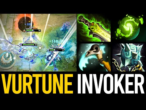 EPIC VURTUNE INVOKER MAX LEVEL 30 SPELL PRISM + EBLADE AND GLEIPNIR COMBO | Dota 2 Invoker