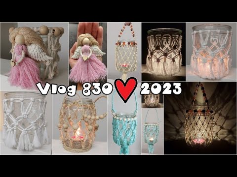 DIY - macramé sklenice/svícny