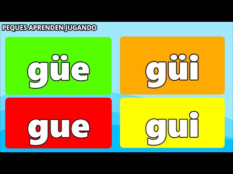 Sílabas GÜE, GÜI para niños  La diéresis  Video de Peques Aprenden Jugando