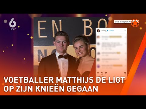 Voetballer Matthijs de Ligt gaat op zijn knieën voor AnneKee Molenaar | SHOWNIEUWS