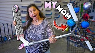 MOM BUILDING HER FIRST CUSTOM PRO SCOOTER!