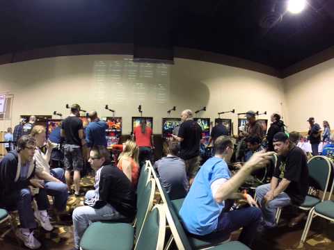 The Pinball Tournament Area at the 2014 Louisville Arcade Expo