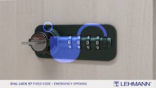 DIAL LOCK 57 Fixcode - emergency opening without code reset