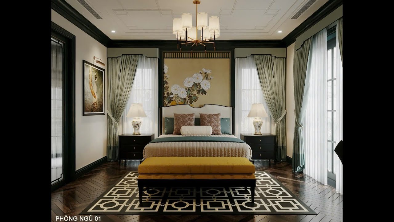 Tranh dán tường cho biệt thự Đại Lải, Vĩnh Phúc