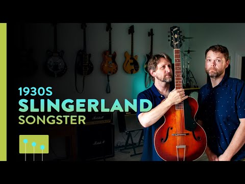 Slingerland Songster Natural Acoustic Archtop Guitar 1940s - Natural image 17