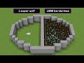 1 Super Wolf Vs 1000 Herobrines Who Will Win