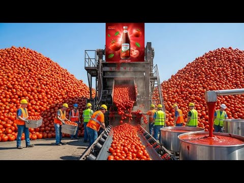 Inside a Modern Tomato Ketchup Factory | How Ketchup Is Made Step by Step