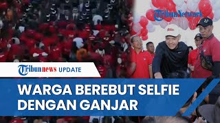 Lautan Manusia Sambut Ganjar Pranowo di Bali, Ramai-ramai Pakai Baju 'Ganjar Presidenku'