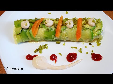 CANELÓN DE AGUACATE 🥑RELLENO DE ENSALADILLA. Espectacular🔟