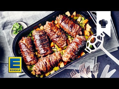 Rinderrouladen Rezept | Rouladen mit Speck- und Gurkenfüllung | EDEKA