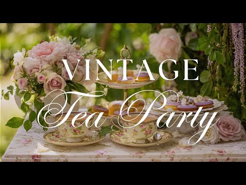 Vintage Tea Party Ideas & Inspiration • Relaxing Melodic Piano Cafe Playlist Music TV Background
