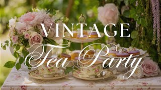 Vintage Tea Party Ideas &amp; Inspiration • Relaxing Melodic Piano Cafe Playlist Music TV Background