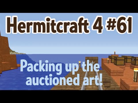 Packing up the auctioned art with @misuba — Hermitcraft 4 ep 61