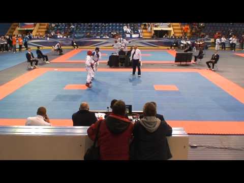 Nikita Sologub (Blue),Round 1,European Taekwondo ITF Championship, Minsk 2014.