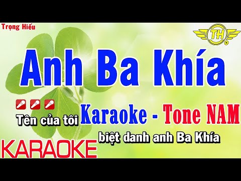 Karaoke Anh Ba Khía Tone Nam | Nhạc Sống | anh 3 khía karaoke beat nam