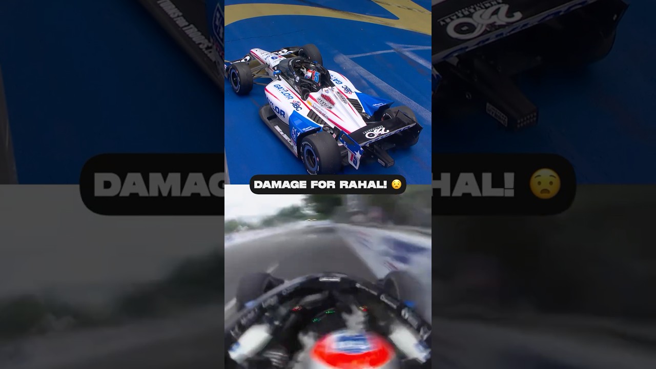 A big setback for Graham Rahal in Practice 2 😬 #indycar #racing