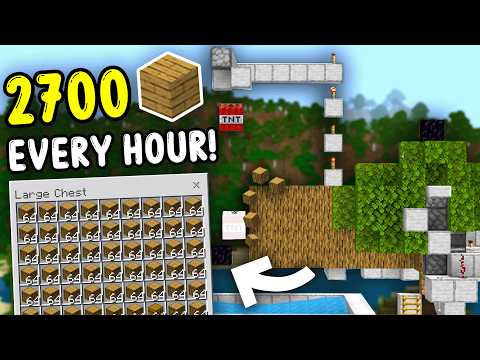 FULLY AFK  WOOD FARM Minecraft Bedrock 1.21!