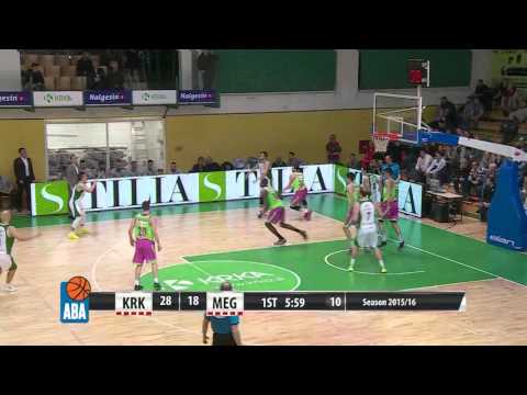 ABA Liga 2015/16 highlights: Krka - Mega Leks R25 (27.2.2016)