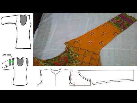 How To Attach Sleeves To a Dress|Bazo lagane ka tarika|kameez(Shirt) ke Saht Bazo Attach Karna|Part5