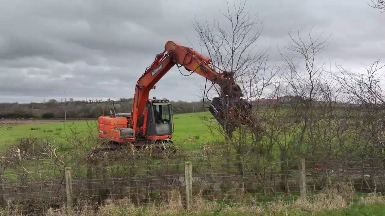 Predator 450 Tree Shear on large excavator, McElhill Engineering Ltd
