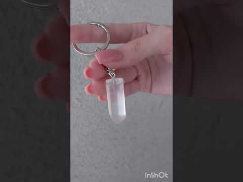 Подарок парню, девушке - кулон Горный хрусталь натуральный камень в природной форме на брелке в коробочке - фото 3 - id-p1866216341