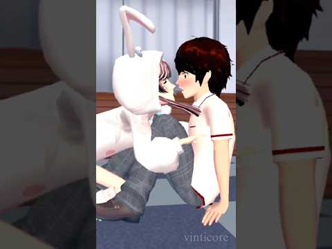 Bunny Kiss 🐇💕#sakuraschoolsimulator #yanderesimulator #vinticore #tiktok #roblox #trend #anime