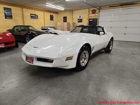 1981 White Corvette 4spd Black Interior T Top Video
