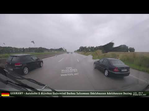 1050 GERMANY - Autobahn 8 München Eschenried Dachau Sulzemoos Odelzhausen Adelzhausen Dasing 2019