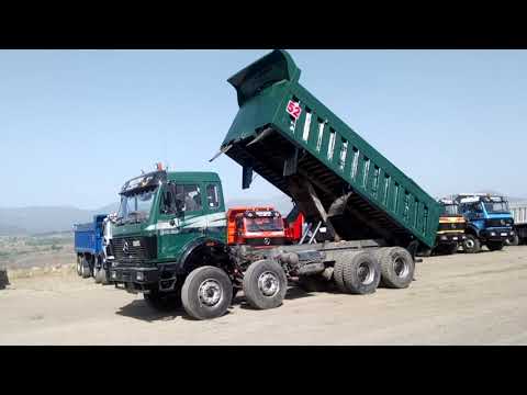 Mercedes 3538 Green in operation with tipping moves