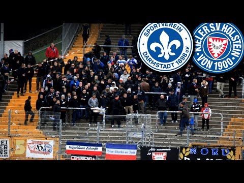 How Darmstadt pulled two Kiel banners from the stadium fence...