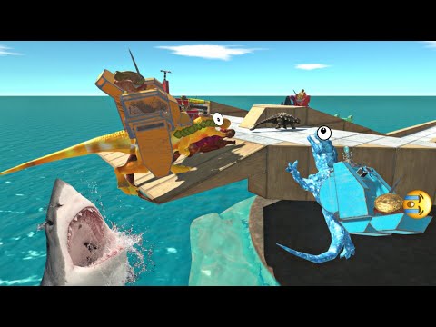 ALL Units Animals ESCAPE FROM ALIEN PINK THERIZINOSAURUS - Animal Revolt Battle SImulator