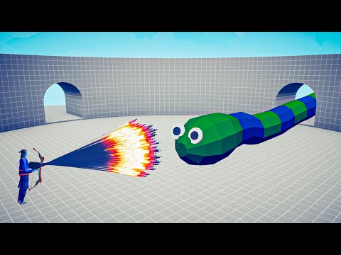 GIANT TITANOBOA vs EVERY GOD - Totally Accurate Battle Simulator TABS