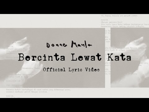 Donne Maula - Bercinta Lewat Kata (Lyric Video) OST Jatuh Cinta Seperti di Film-Film