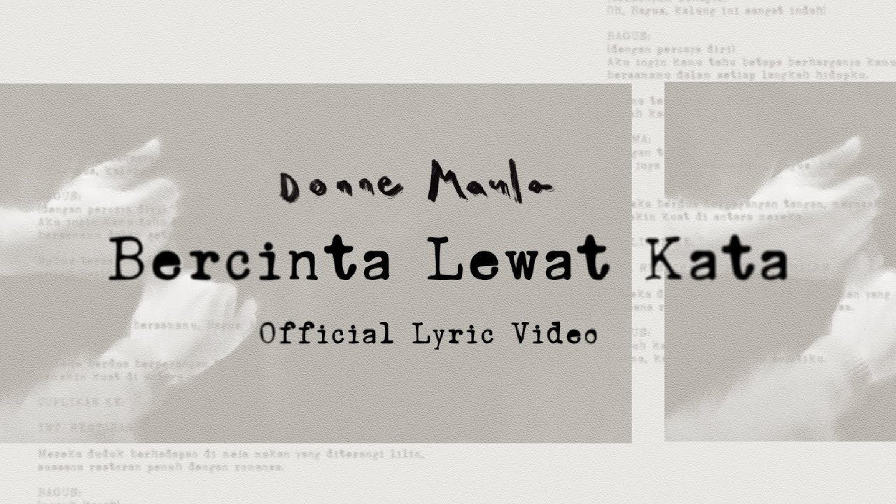 Donne Maula - Bercinta Lewat Kata (Official Lyric Video) OST Jatuh Cinta Seperti di Film-Film