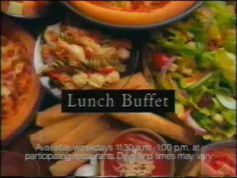 Pizza Hut Lunch Buffet Television Commercial 1994