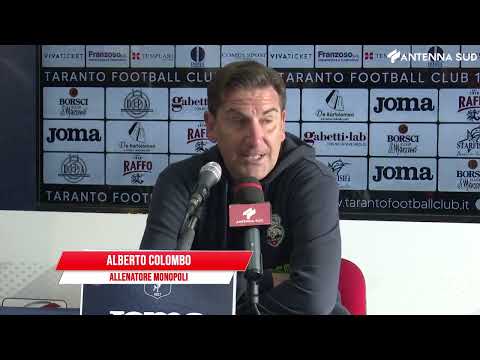 6 aprile 2022 - Monopoli calcio, mister Colombo post Taranto - Monopoli 2-0
