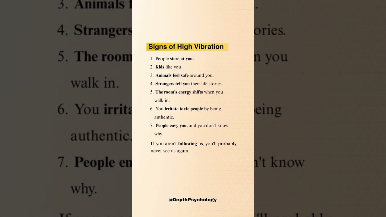 7 Signs You’re On A High Vibration ✨#signs #highvibration #quotes #wisdom #psychology #life