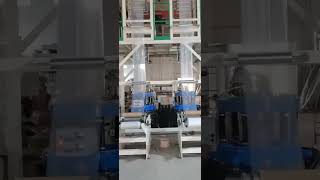 Máy thổi túi PE 2 trục vít 2 đầu hình sản lượng cao