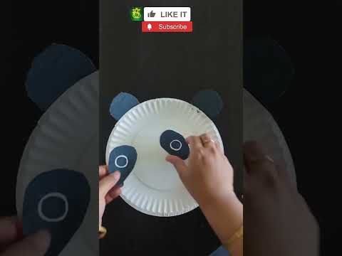 Fun Art | Panda using paper plate | Fun activities | #shorts