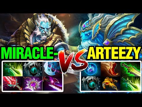 Full Build Battle Between The 2 Best Players - Miracle Phantom Lancer VS Arteezy Morphling - Dota 2