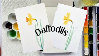 Watercolor Flowers for Beginners | Daffodils
