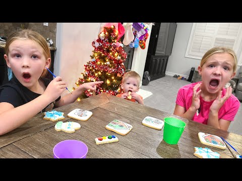 Preston Eats Our Painted Christmas Cookies!!!