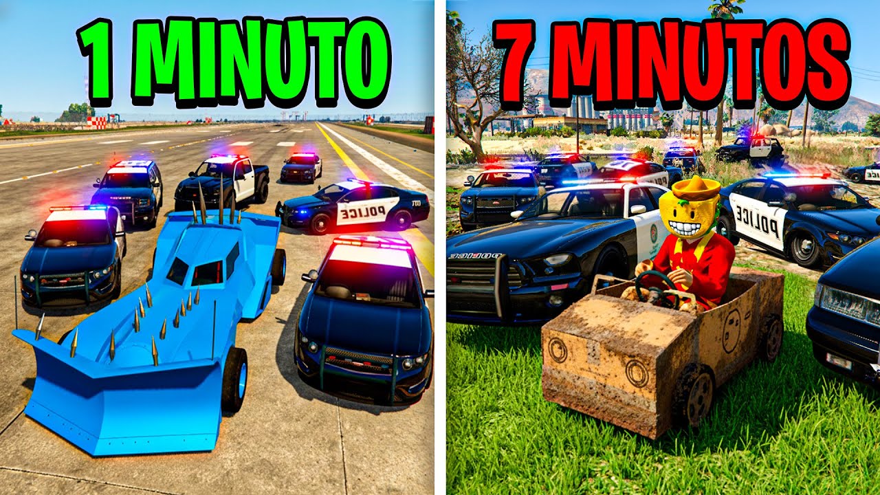 ESCAPANDO de la POLICÍA pero mi COCHE EMPEORA cada MINUTO! ES IMPOSIBLE!! - GTA 5 ONLINE