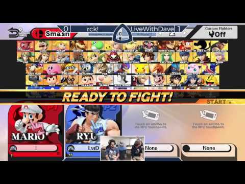 Sm4sh@Mines 37 - rck! (Mario) Vs. LiveWithDave (Ryu) - Winners Round 2