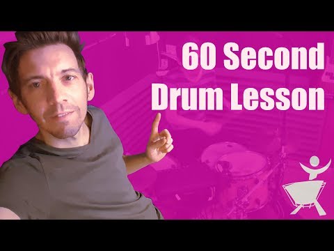 32nd note tom flutters - 60 second drum lesson