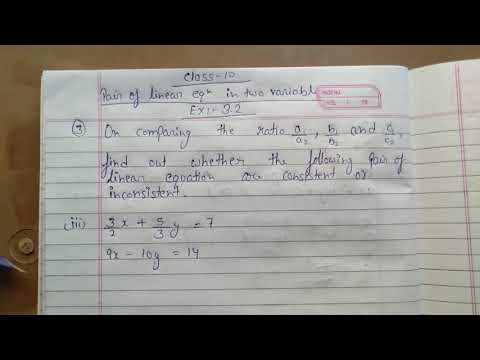 On comparing the ratios a1/a2, b1/b2 and c1/c2, find out whether the following pair of (iii)
