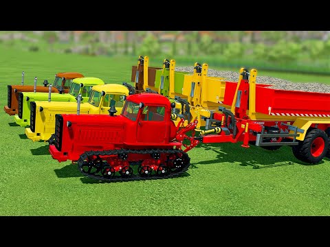 LOAD AND TRANSPORT STONES WITH LAMBORGHINI TRACTORS - Farming Simulator 22