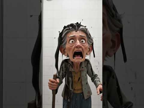 Naughty monkey prank: Poured black oil on old woman. #meowrix